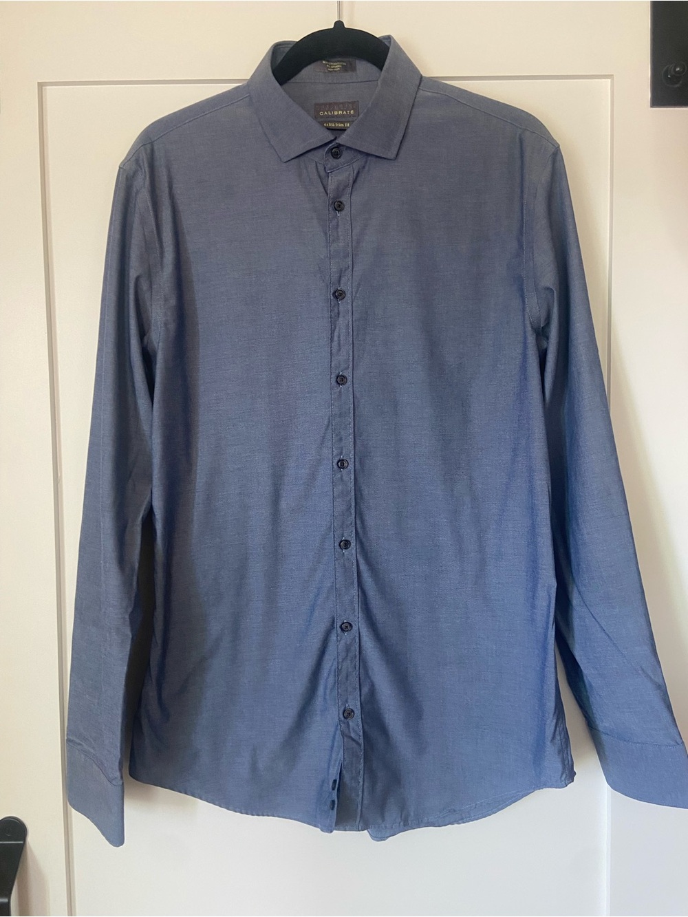 Nordstrom C2 by Calibrate Men's Button-Up Dress Shirt in Blue Slim Fit
